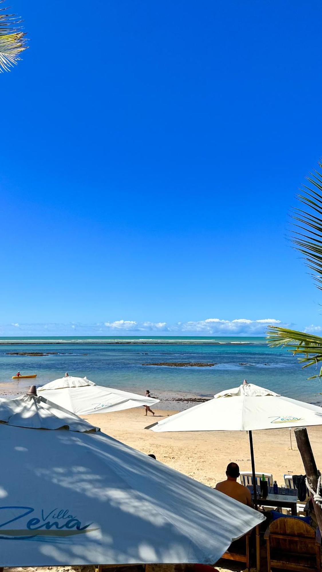 Pousada Villa Zena - Frente Ao Mar - Pe Na Areia ポルトセグロ エクステリア 写真